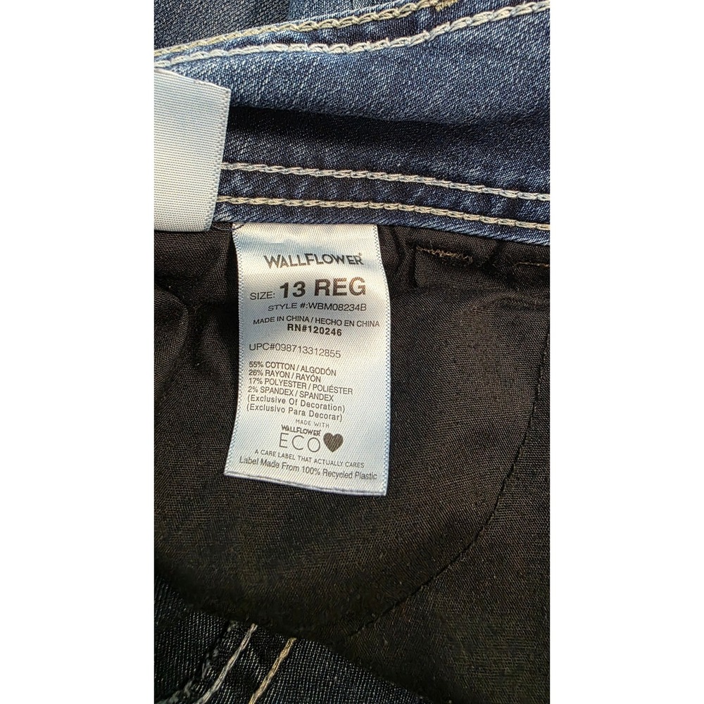 WallFlower Luscious Curvy Fit Bootcut Jeans Medium Wash Blue Size 13 REG - Picture 5 of 10